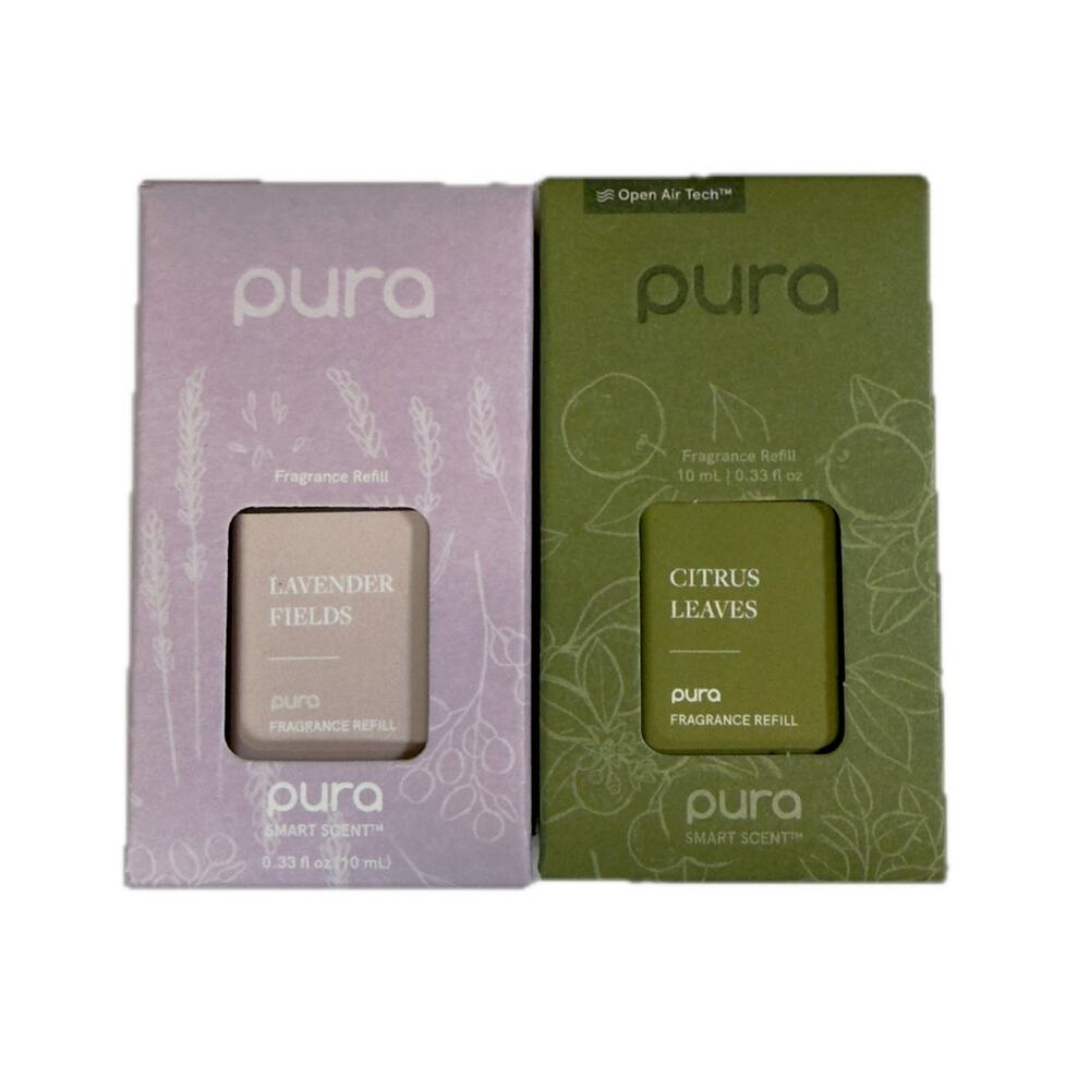 Pura Smart Scent Fragrance Refill Citrus Leaves & Lavender Fields 2-Pack New NIP
